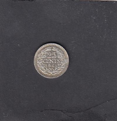 Beschrijving: 25 CENT WILHELMINA